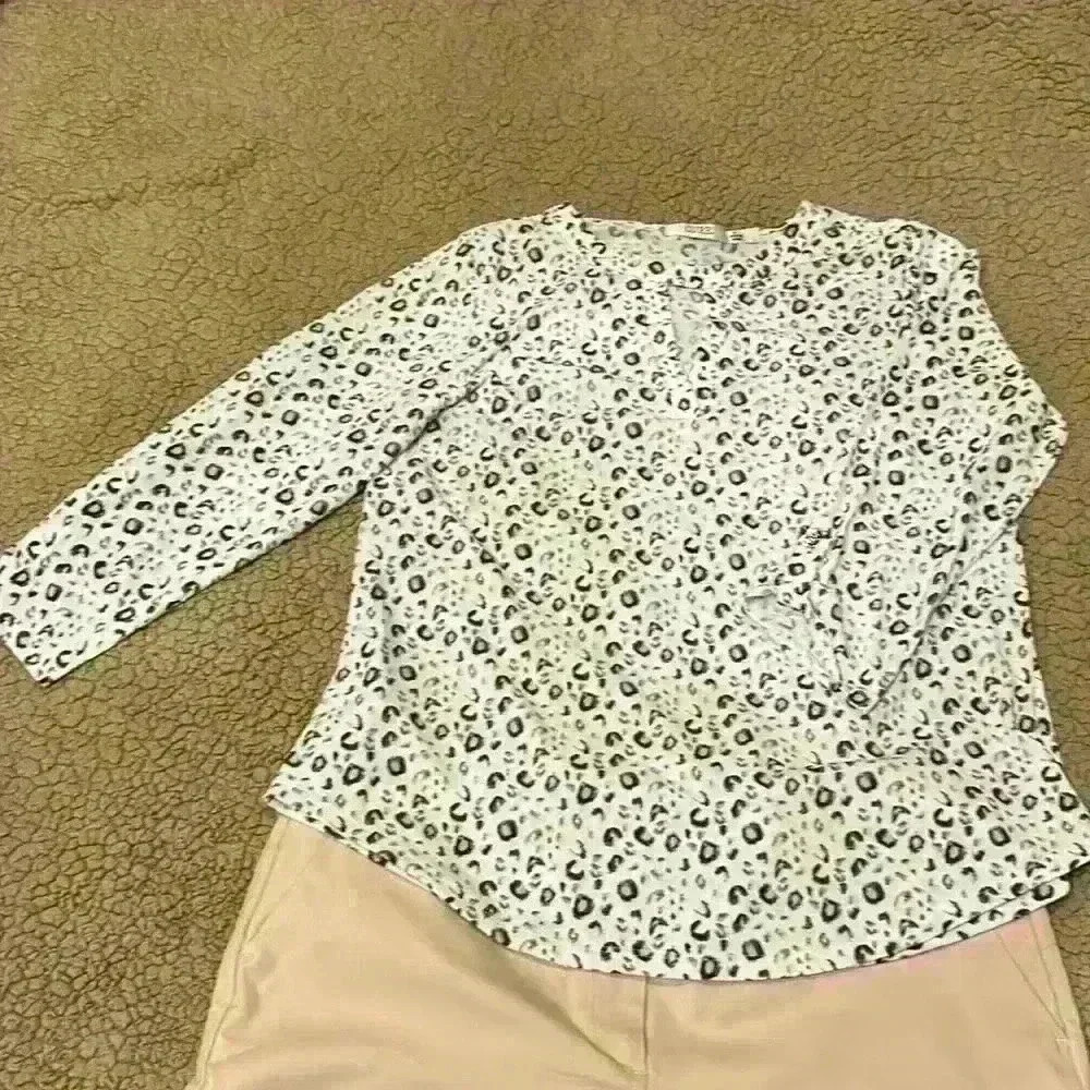 Cure. Animal Print Blouse-Size M; EUC